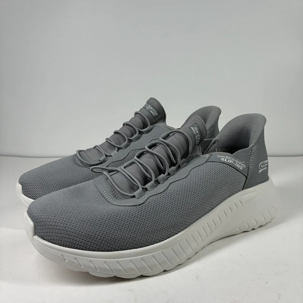 Skechers BOBS Squad Chaos Daily Hype Men's 11W Gray Hands Free Slip-Ins Sneakers